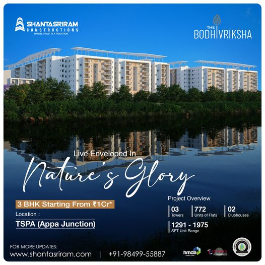 New apartments for sale in TSPA Appa junction | Shantasriram Constructions