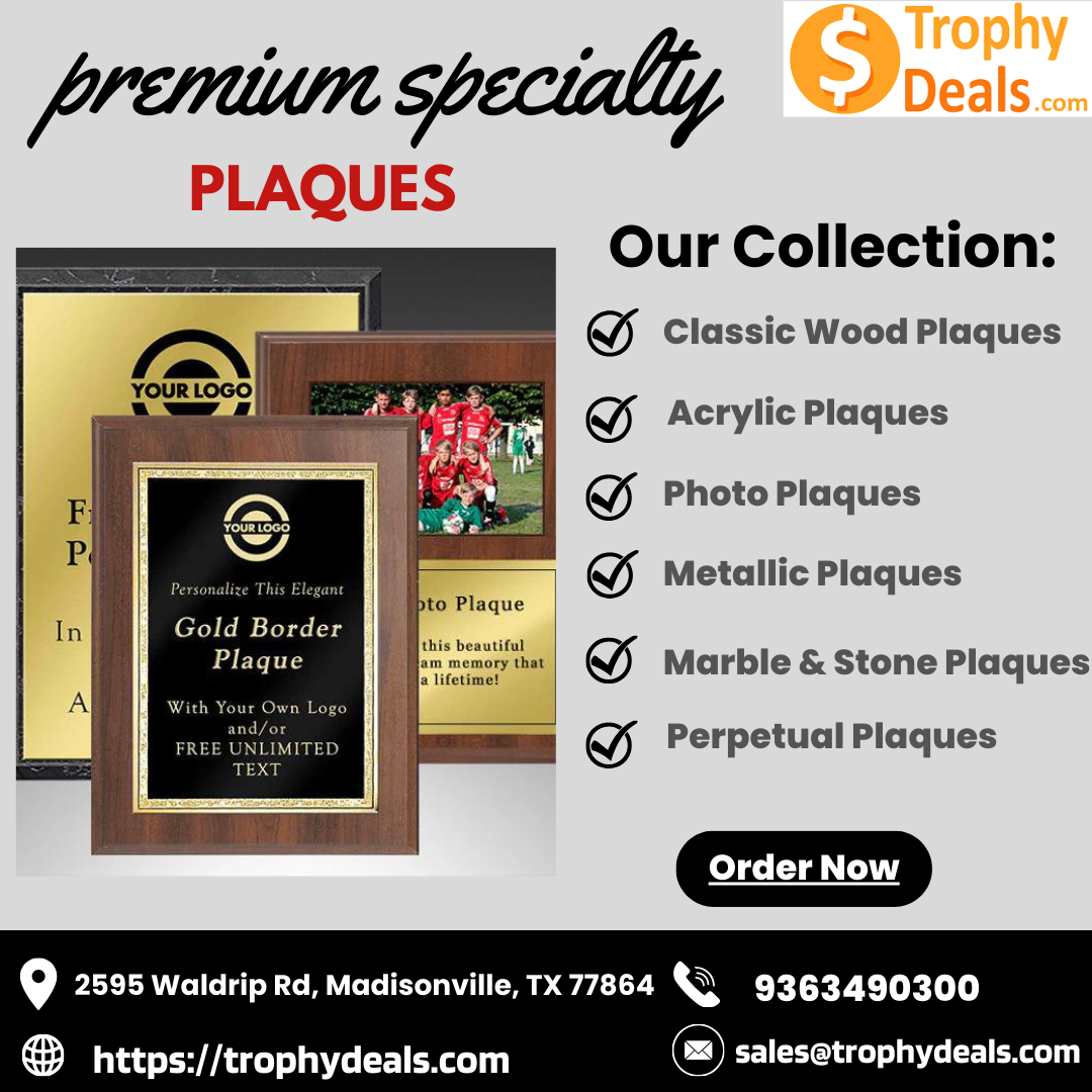 Get Premium Custom Plaques for Every Occasion at Trophy Deals